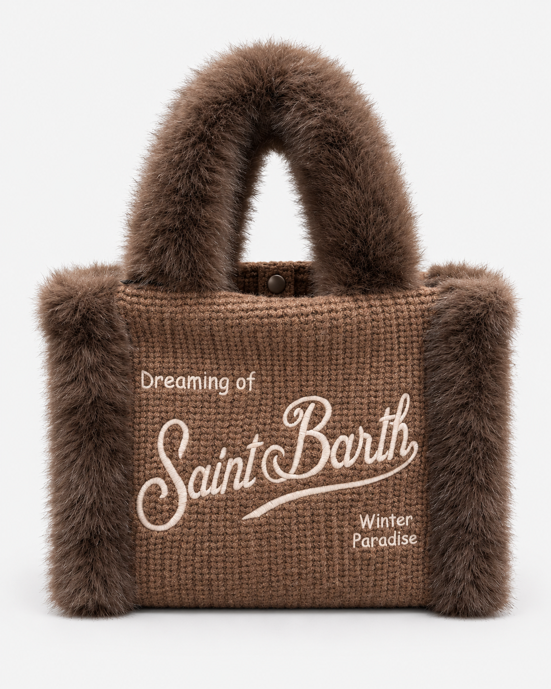 MC2 Saint Barth Borsa Donna Vanity Mini in Maglia Marrone