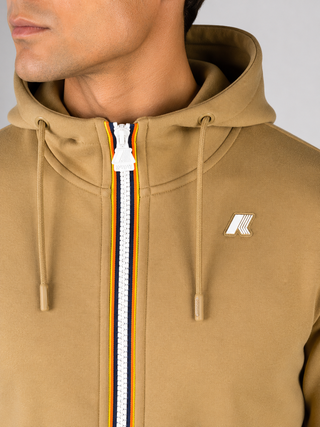 Felpa uomo K-way Rainer Spencer beige khaki