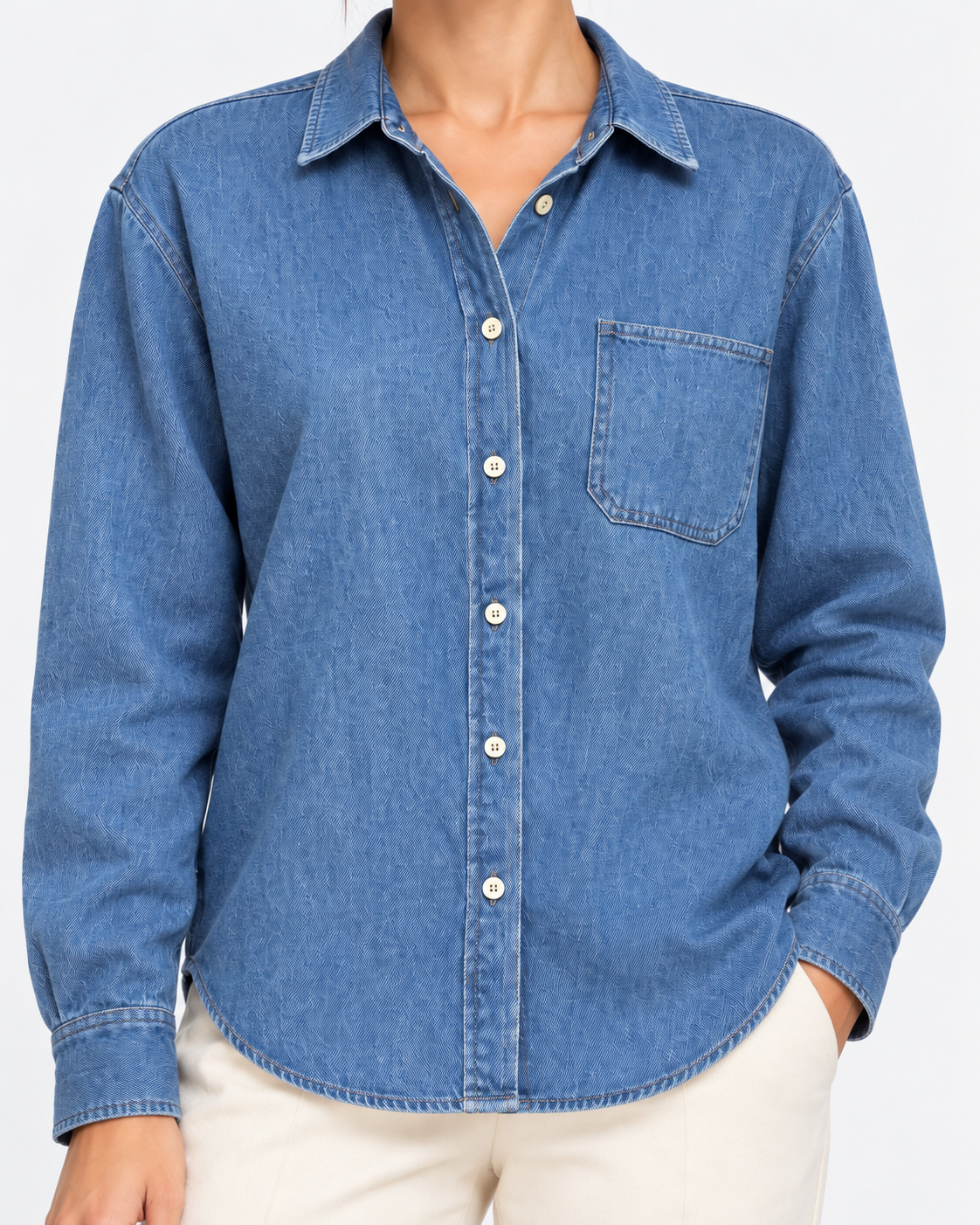 MC2 Saint Barth Camicia Donna Meredith in Denim Blu
