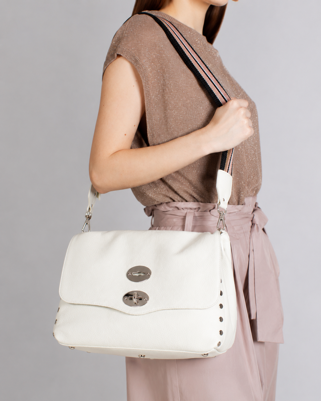 Borsa postina S daily giorno bianco latte