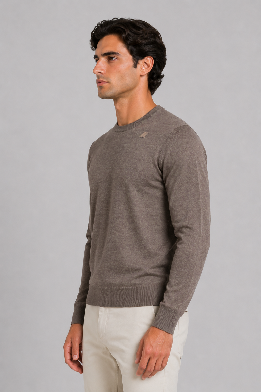 Maglia Sebastien merino beige taupe