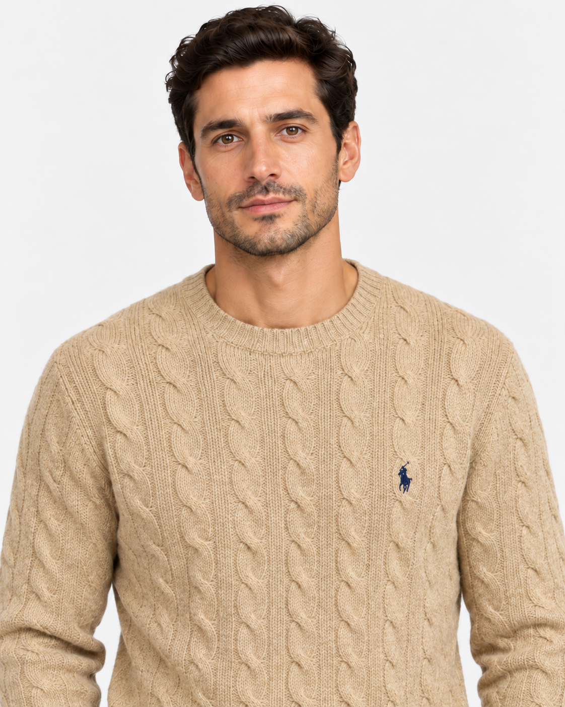 Brown wool and cashmere sweater