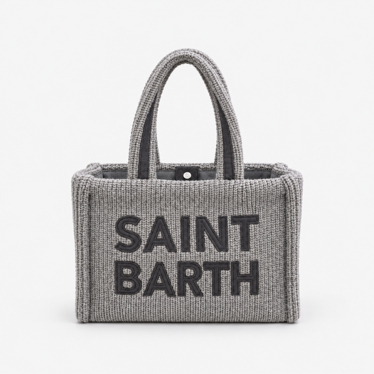 MC2 Saint Barth Borsa Donna Colette in Maglia Grigia Maxi Logo