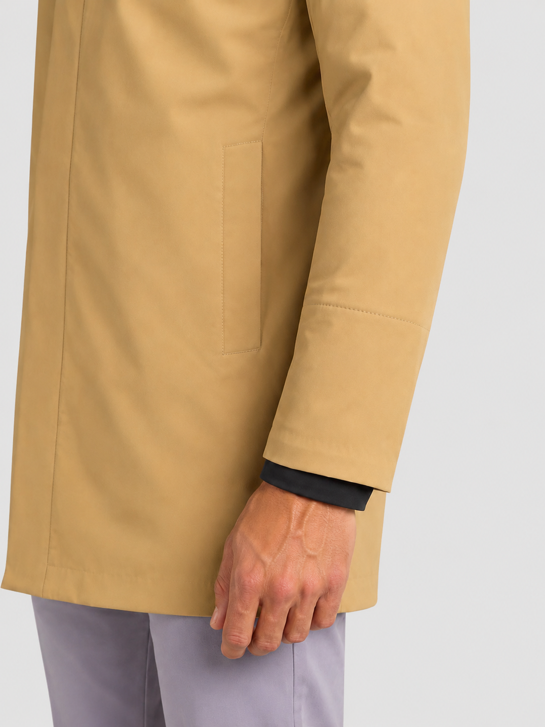 Giacca media Marlyn Bonded BEIGE KHAKI - BLUE DEPTH