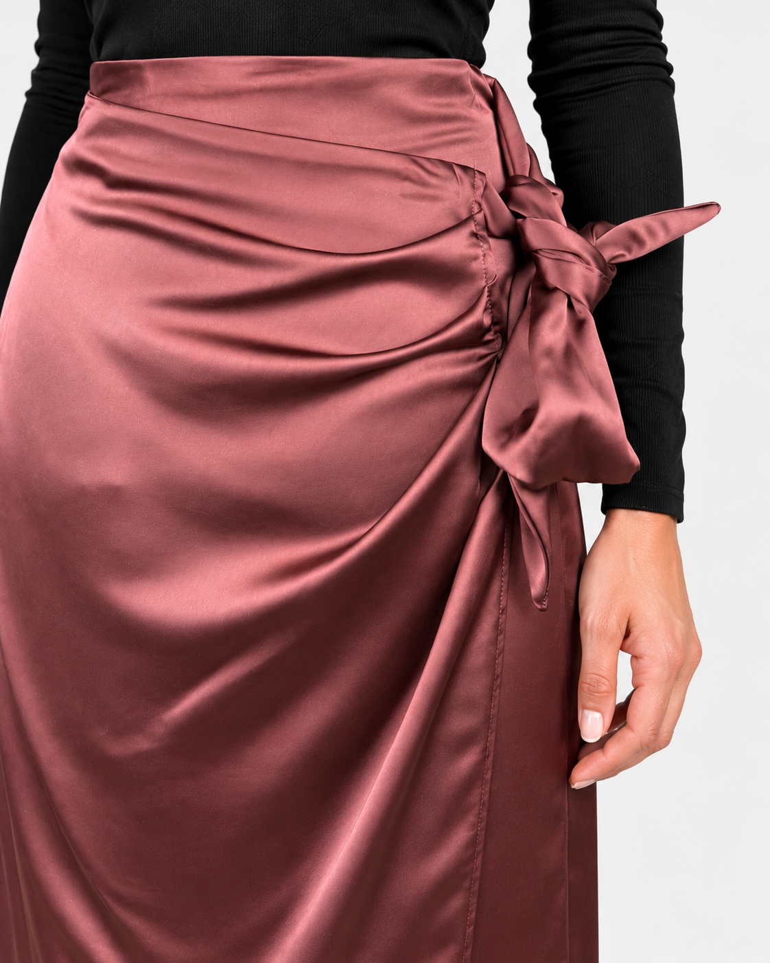 Imperial Gonna Donna Plum Noir in Raso