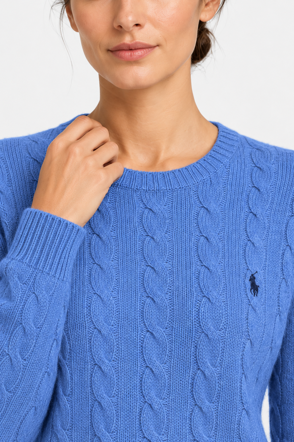 polo ralph lauren Maglione girocollo in lana e cashmere a trecce