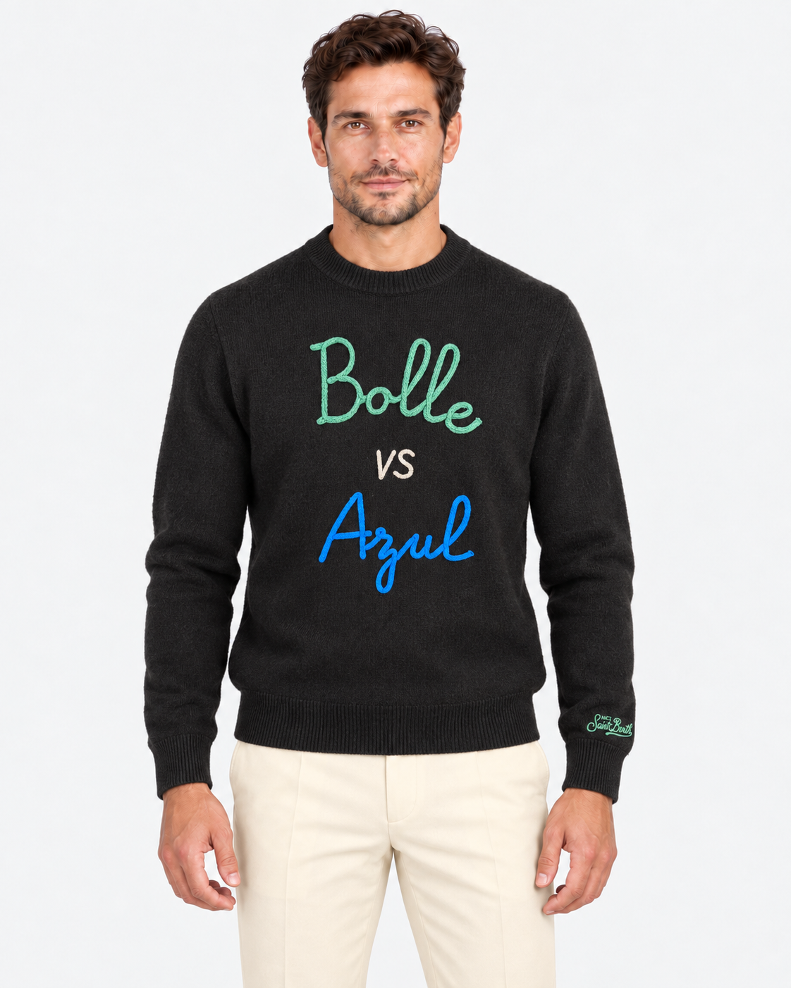 MC2 Saint Barth Maglia Uomo Bolle vs Azul Nero