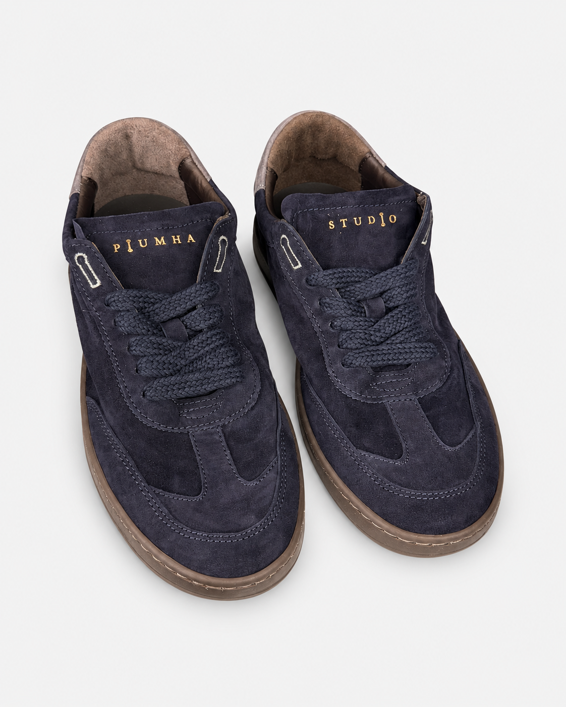 Piuma Studio Sneakers uomo in pelle scamosciata blu