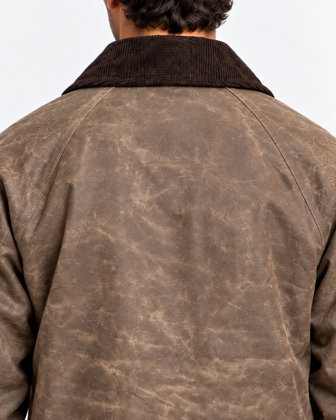 Manifattura Ceccarelli Giubbotto Uomo Dark Tan con Collo in Velluto