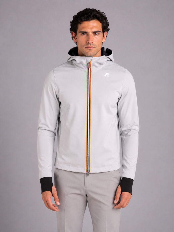 K-Way Jacko Bonded giacca corta uomo Grey Ash – Blue Depth