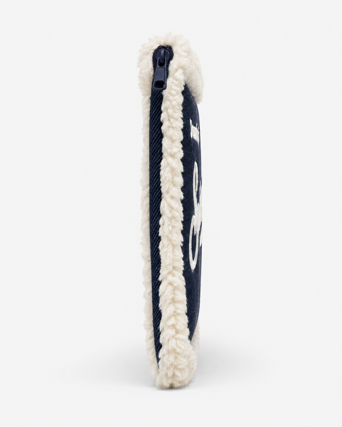 MC2 Saint Barth Pochette Donna Aline Shearling Blu e Panna