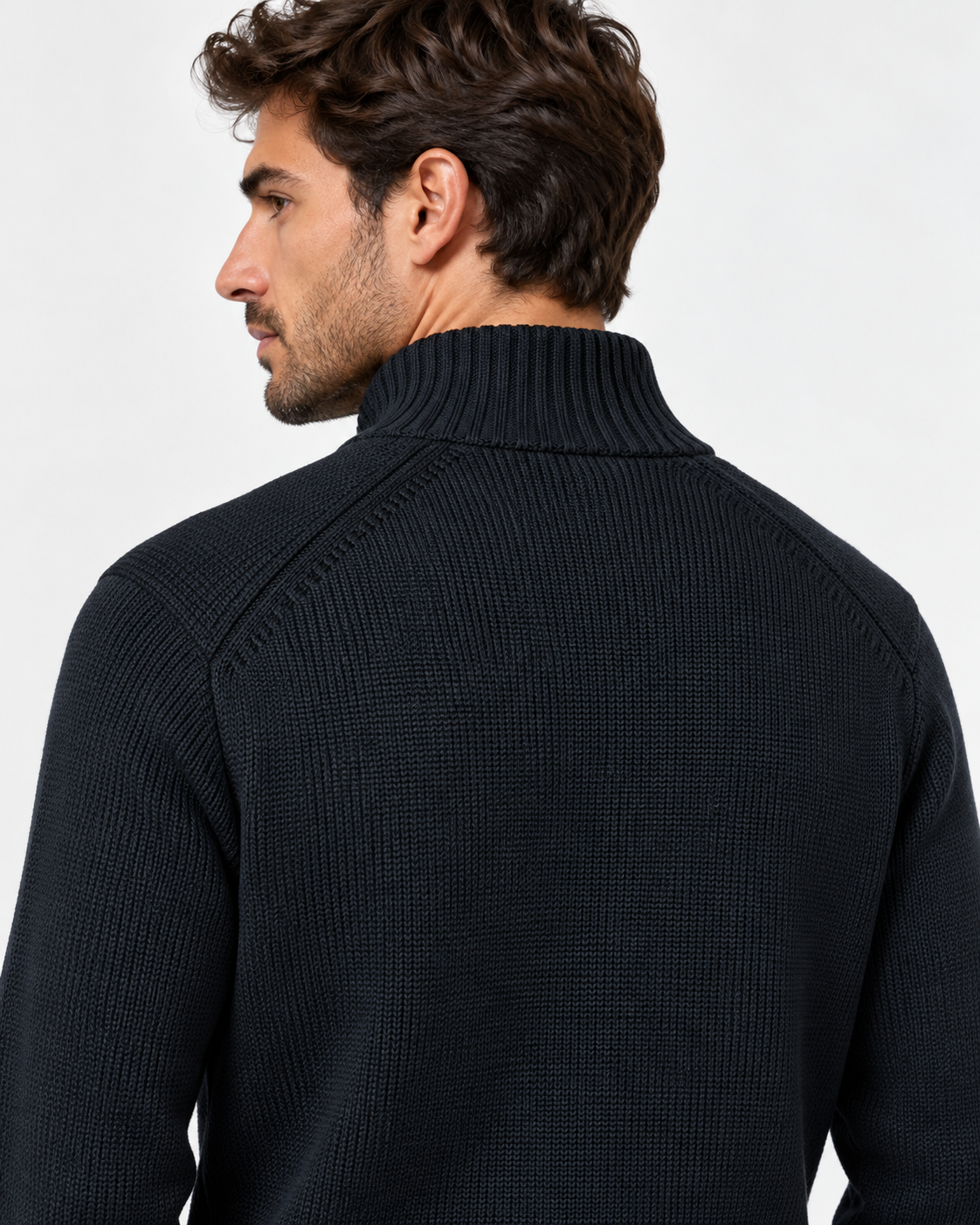 Polo Ralph Lauren Maglione Uomo Mezza Zip in Cotone Nero