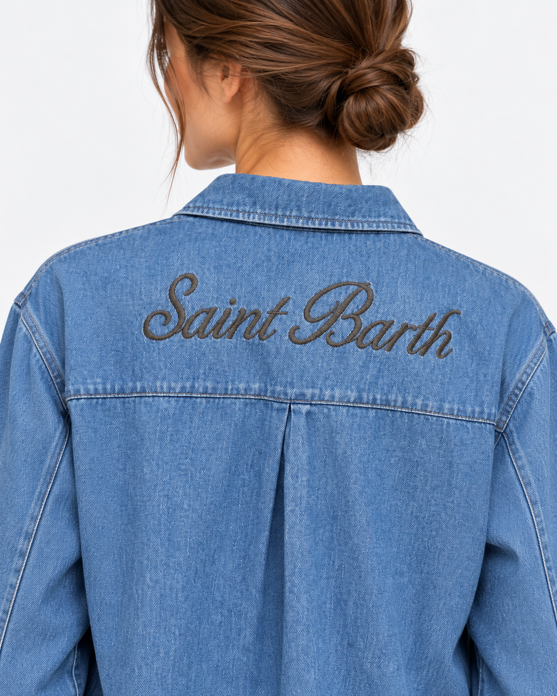 MC2 Saint Barth Camicia Donna Meredith in Denim Blu