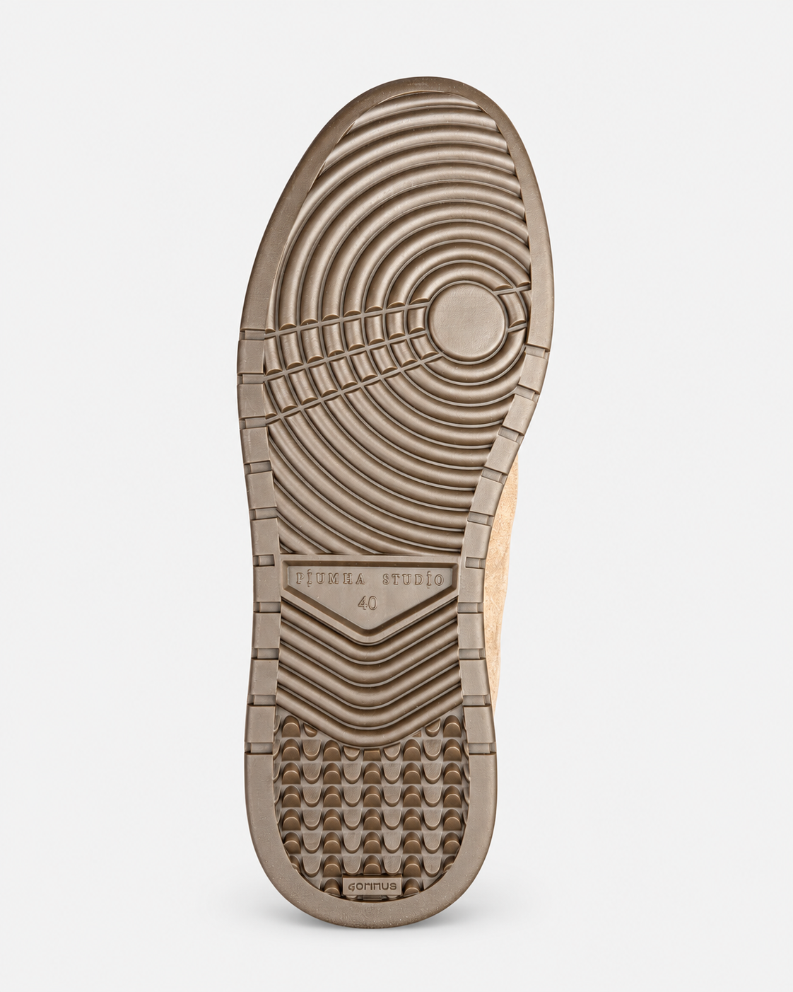 Piuma Studio Sneakers uomo in pelle scamosciata taupe
