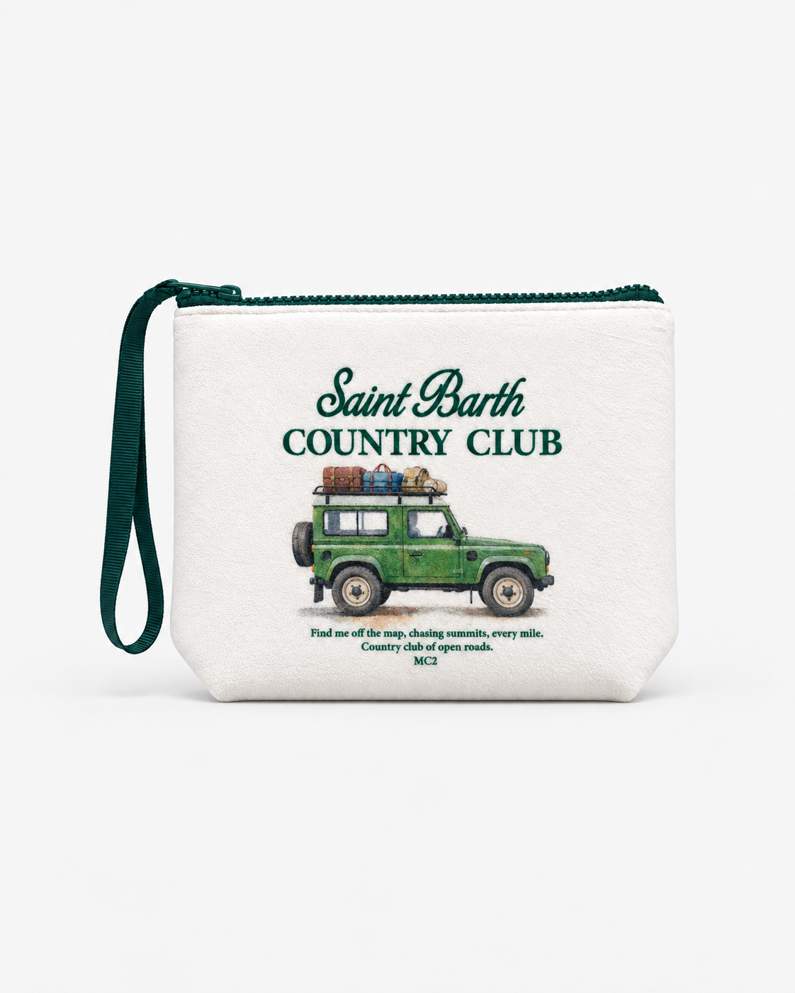 MC2 Saint Barth Pochette Uomo Aline Country Roads Panna e Verde