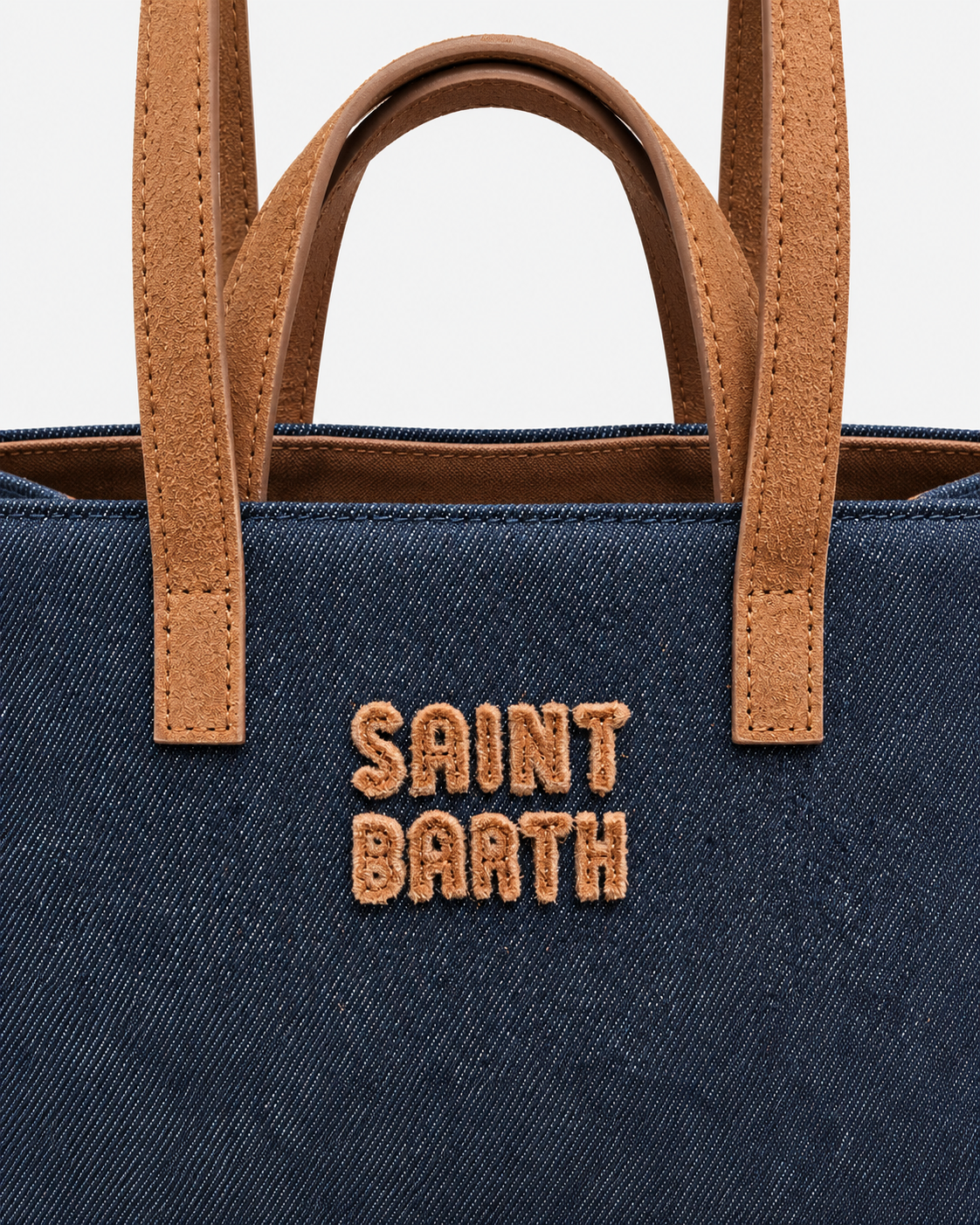 MC2 Saint Barth Borsa Donna Jour Bag Midi Suede Denim Blu Scuro