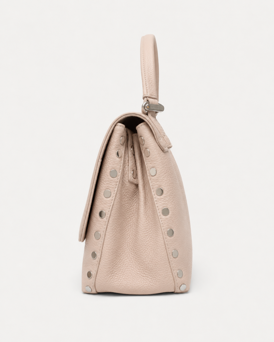 BORSA POSTINA® SMALL IN PELLE MARTELLATA WHITE CARNAROLI