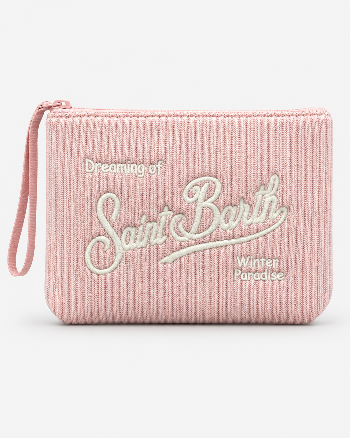 MC2 Saint Barth Pochette Donna Aline Tricot Rosa a Coste