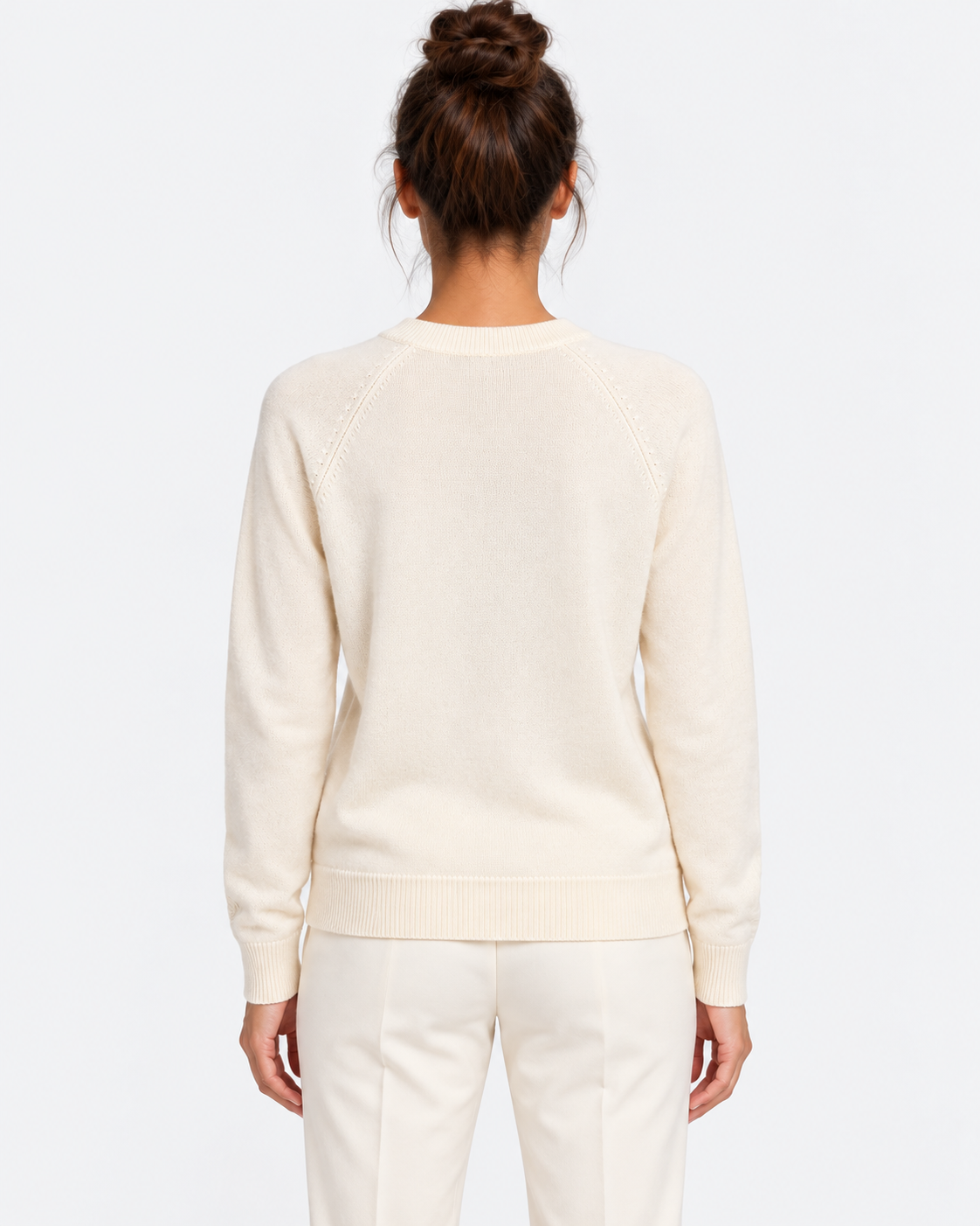 MC2 Saint Barth Maglia Donna Girocollo in cashmere Avorio