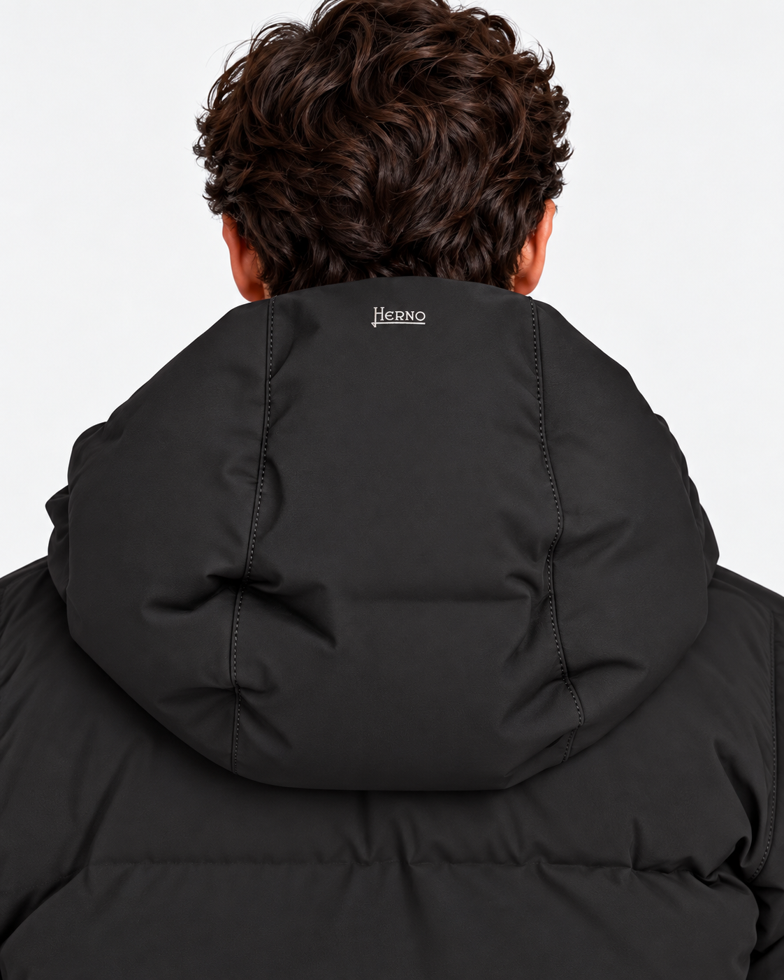 Herno Giacca lunga uomo New Impact nera con cappuccio