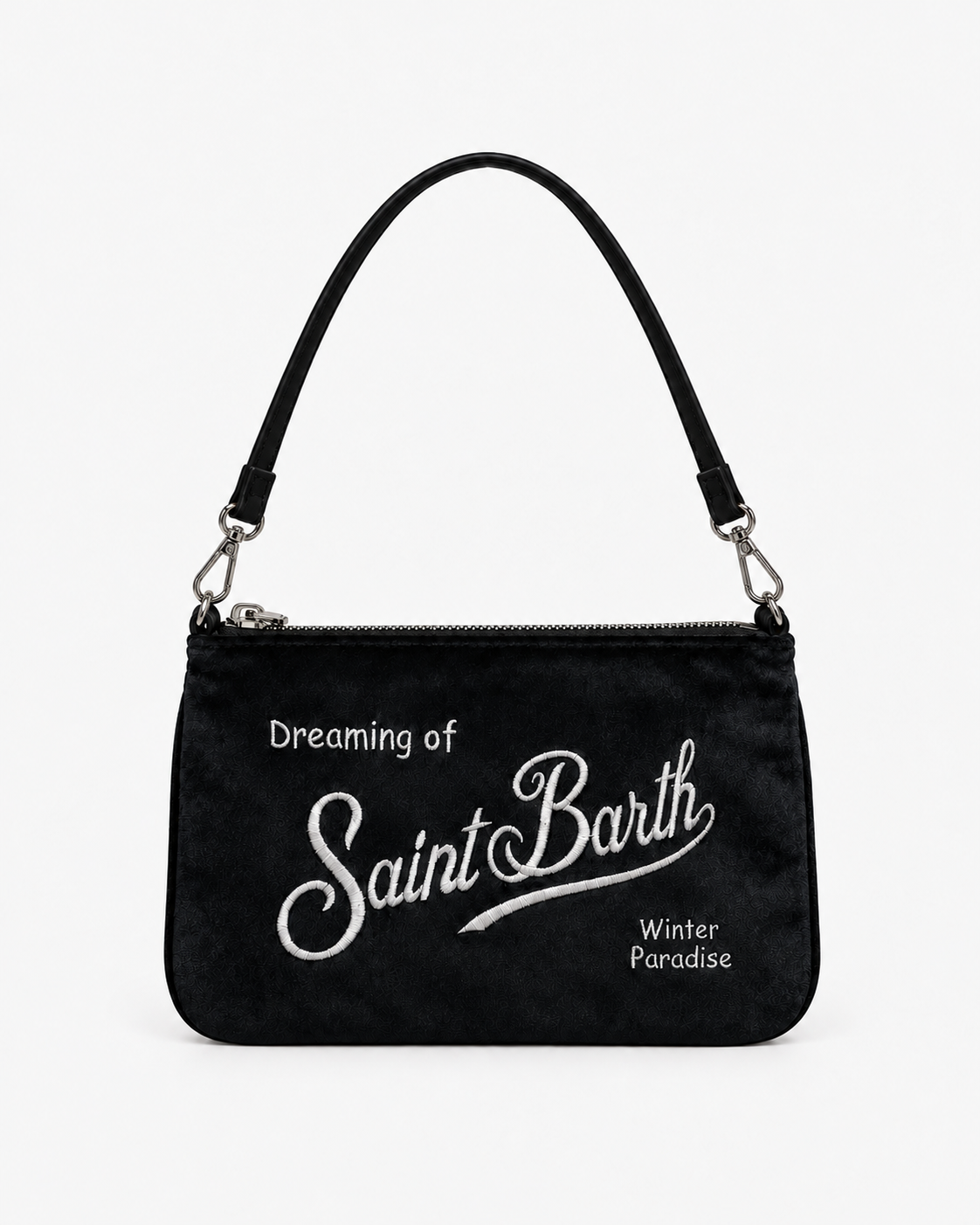 MC2 Saint Barth Borsa Donna Parisienne Mini in Velluto Nero