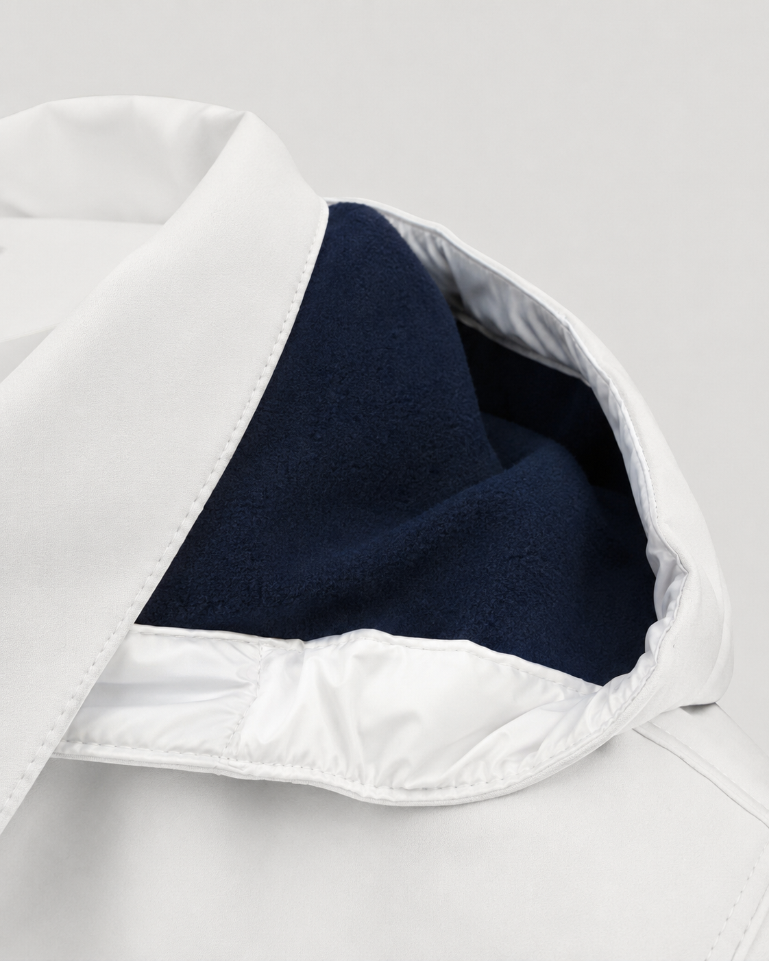 Giacca Mathy Bonded 3/4 white natural - blue depth