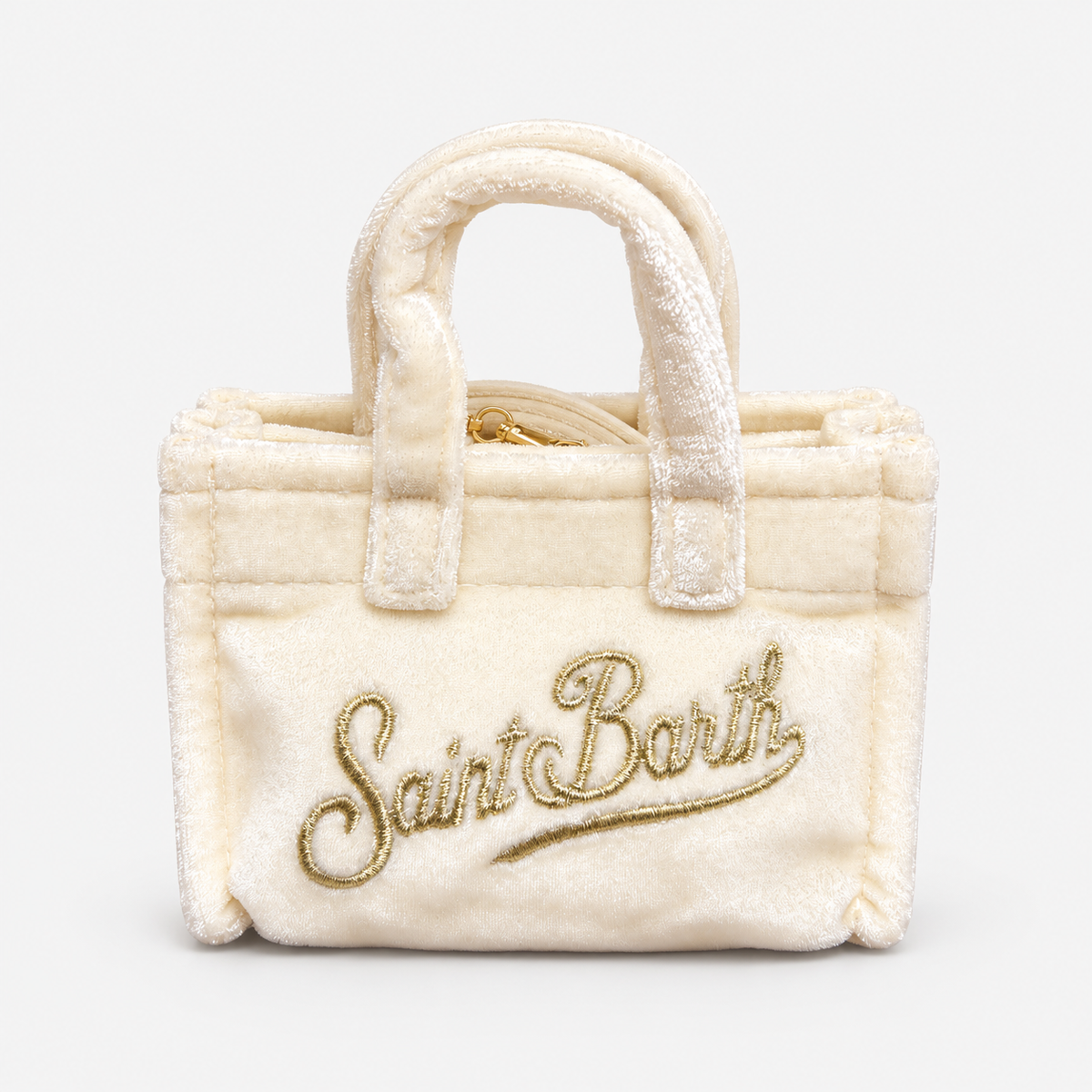 MC2 Saint Barth Borsetta Portachiavi Donna Key Bag Velvet Avorio