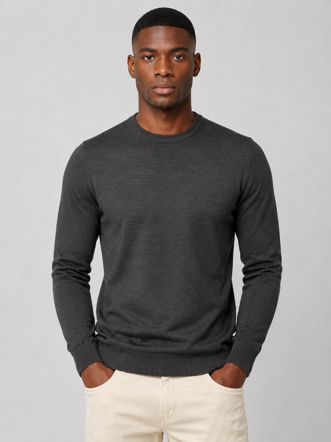 K-way maglia sebastien wool silk cashmere black pure