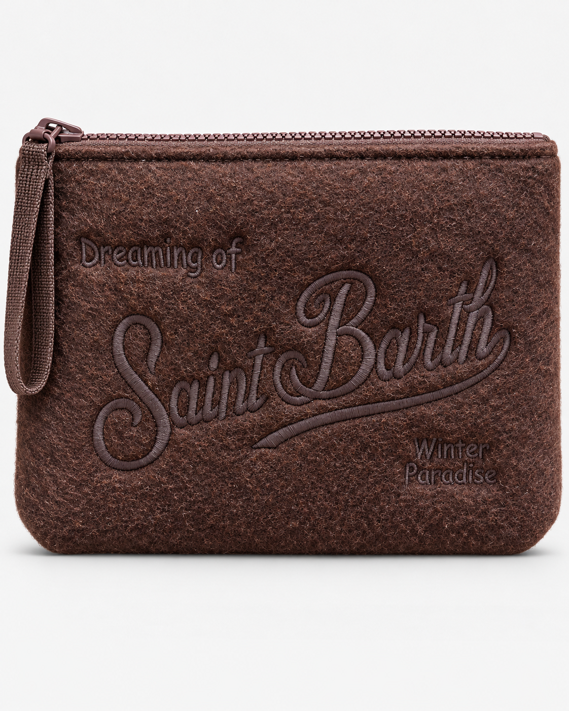MC2 Saint Barth Pochette Donna Aline Felt in Feltro Marrone