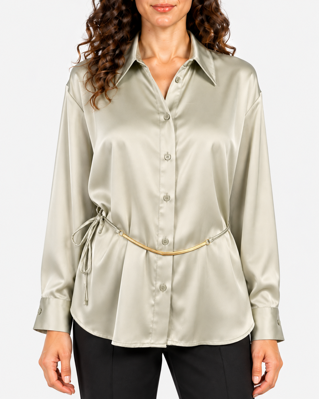 Imperial Camicia Donna Sea Grass in Raso
