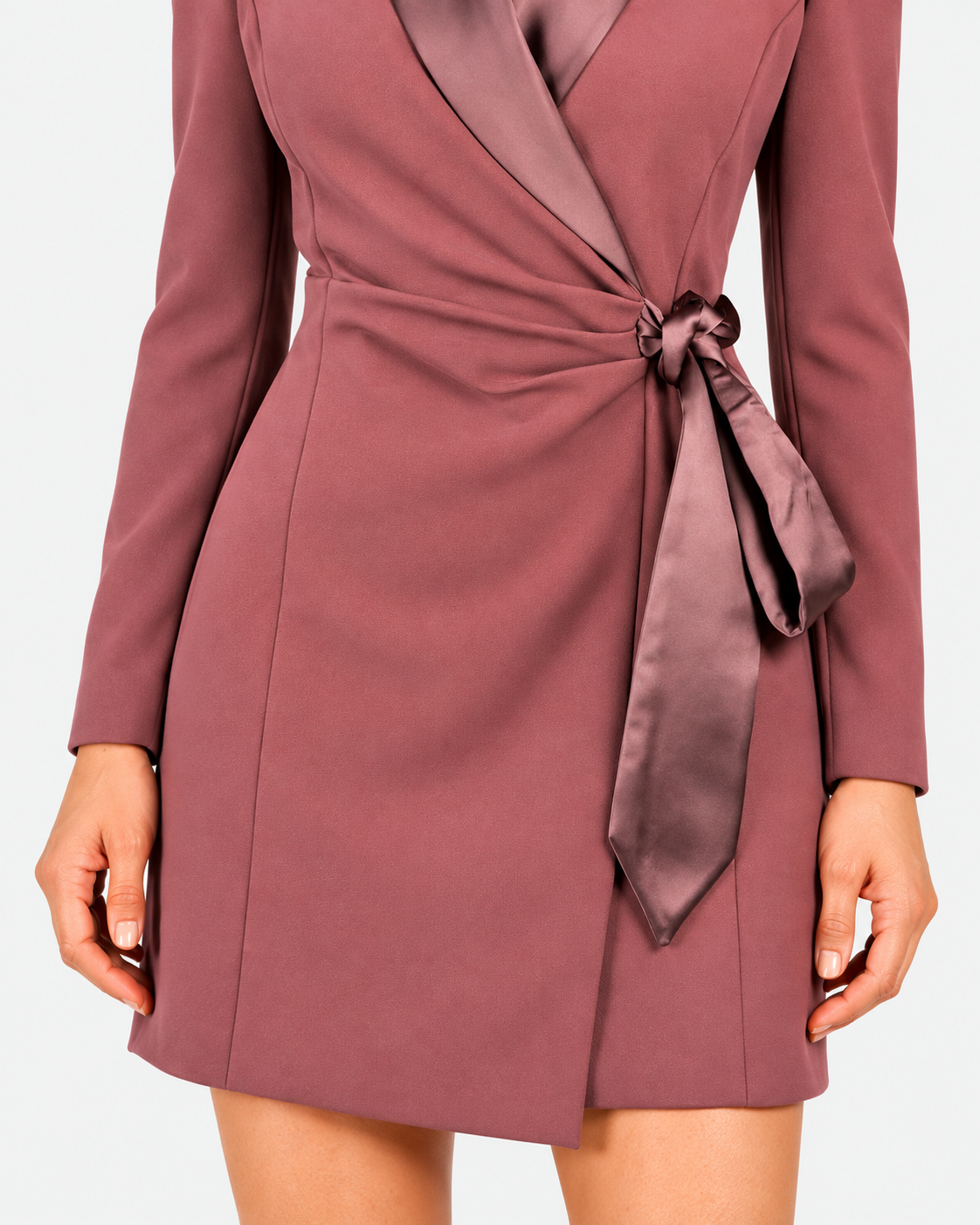 Imperial Abito Donna Plum Noir con Cintura in Raso