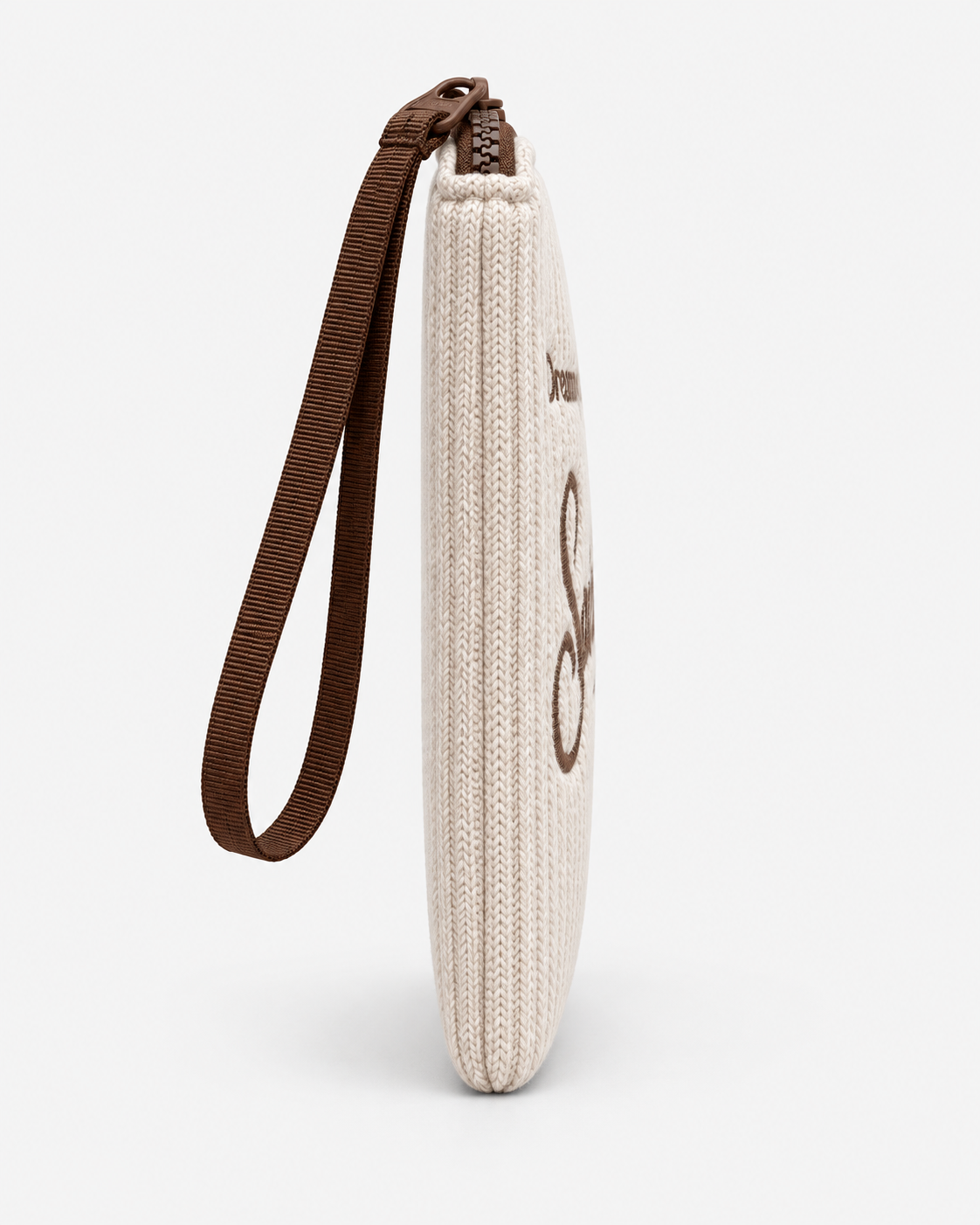MC2 Saint Barth Pochette Donna Aline Tricot Panna a Coste