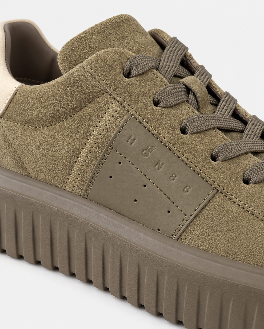 Hogan sneakers uomo h-stripes verde