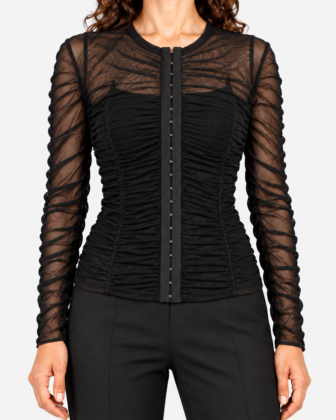Imperial Giubbotto Donna Retinato Trasparente con Zip