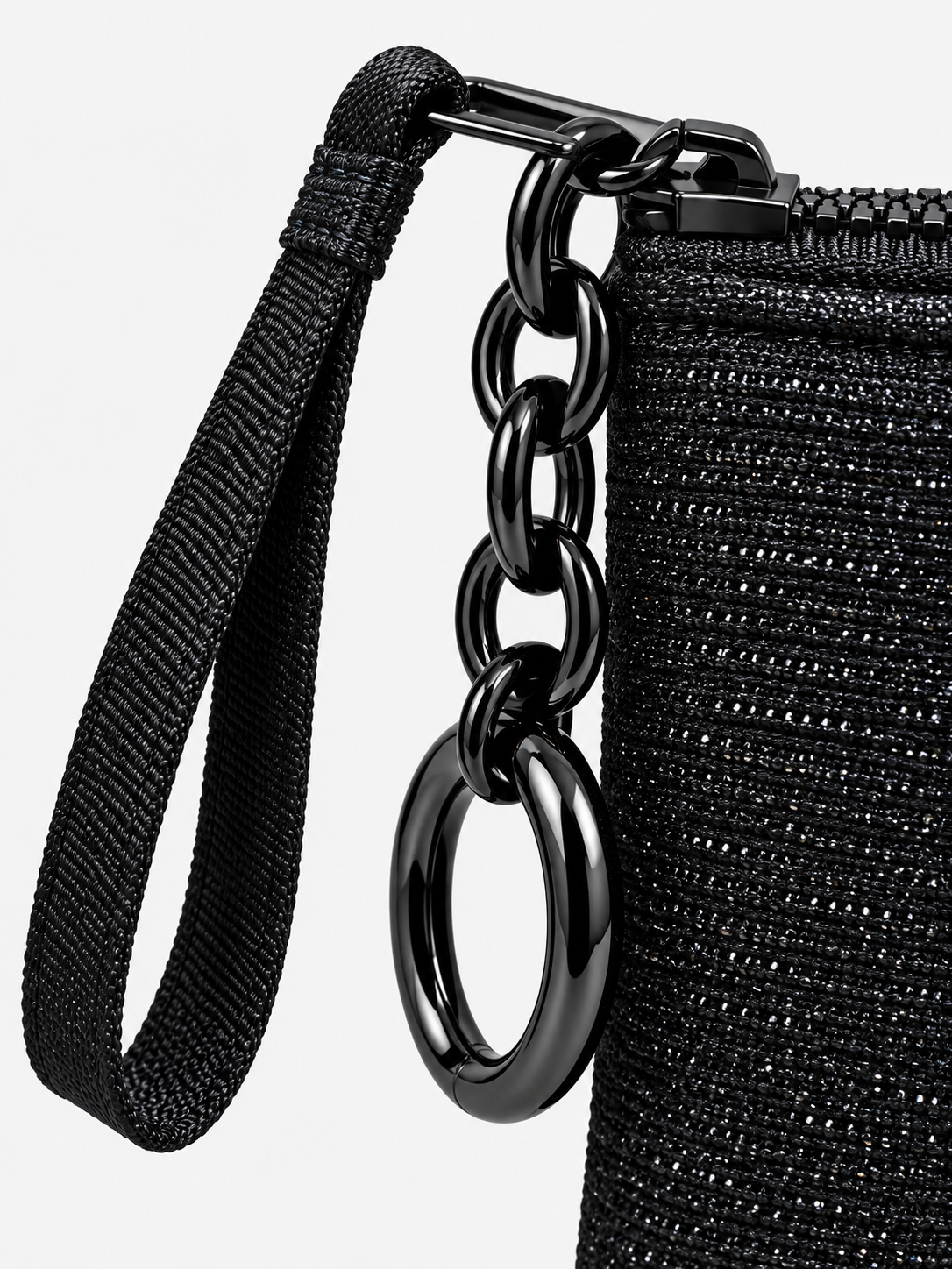 MC2 Saint Barth Pochette Donna Aline Mini Lurex Nera