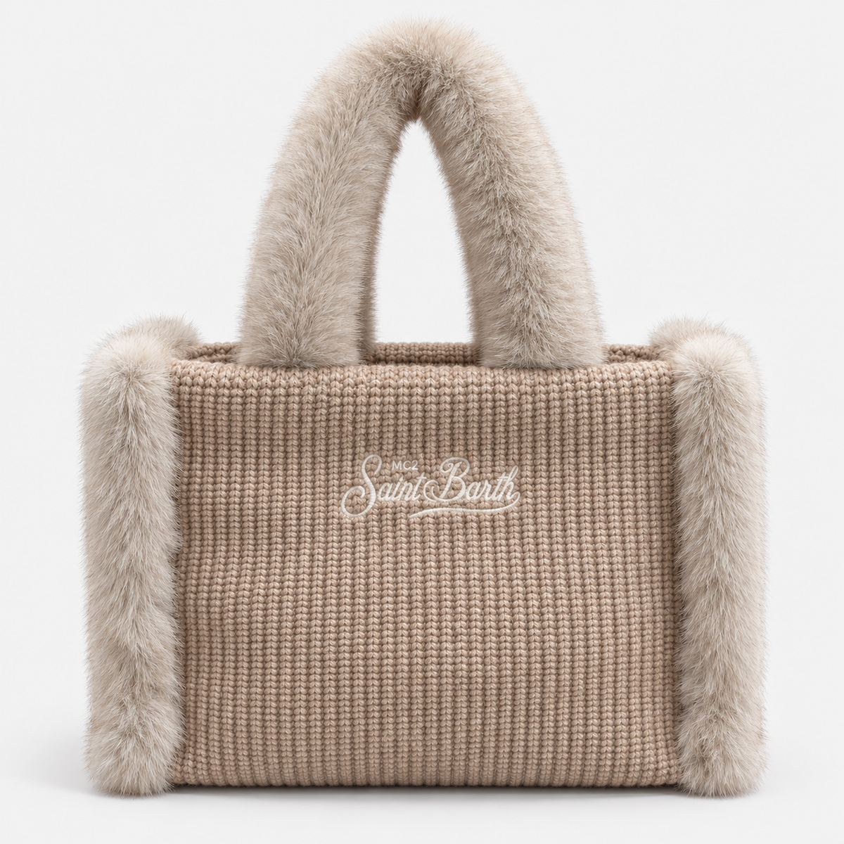 MC2 Saint Barth Borsa Donna Colette in Maglia Beige