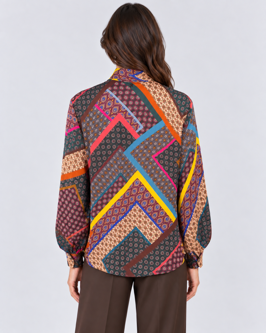 Dixie Blusa Donna Fantasia con Fiocco Multicolor