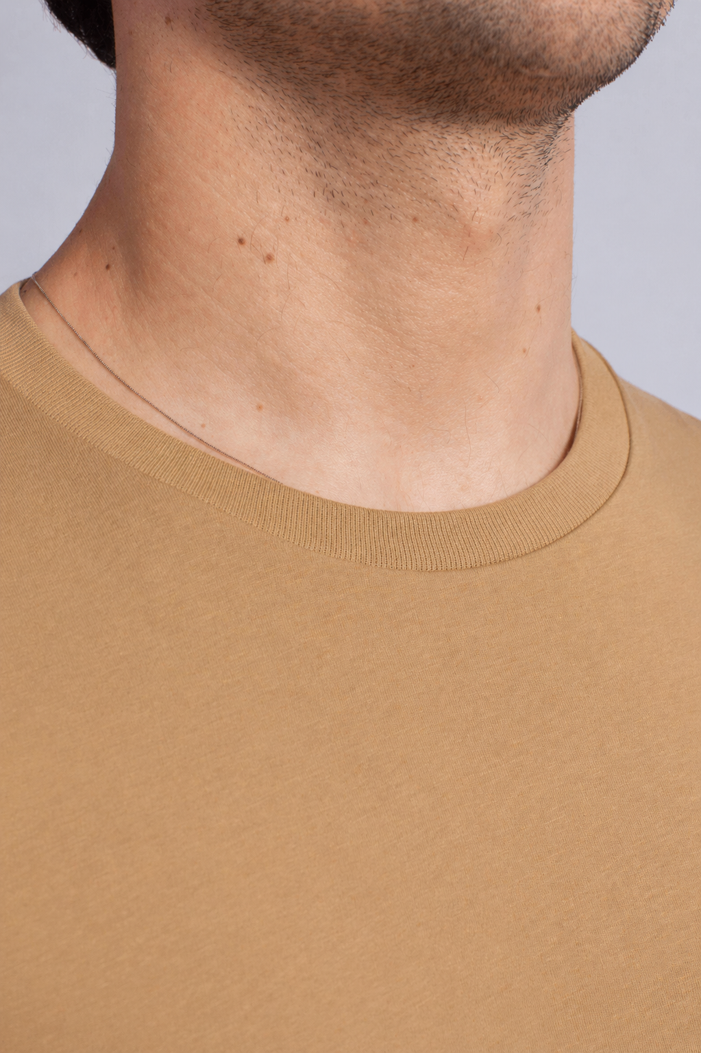 Maglietta in jersey Custom Slim-Fit cafe tan