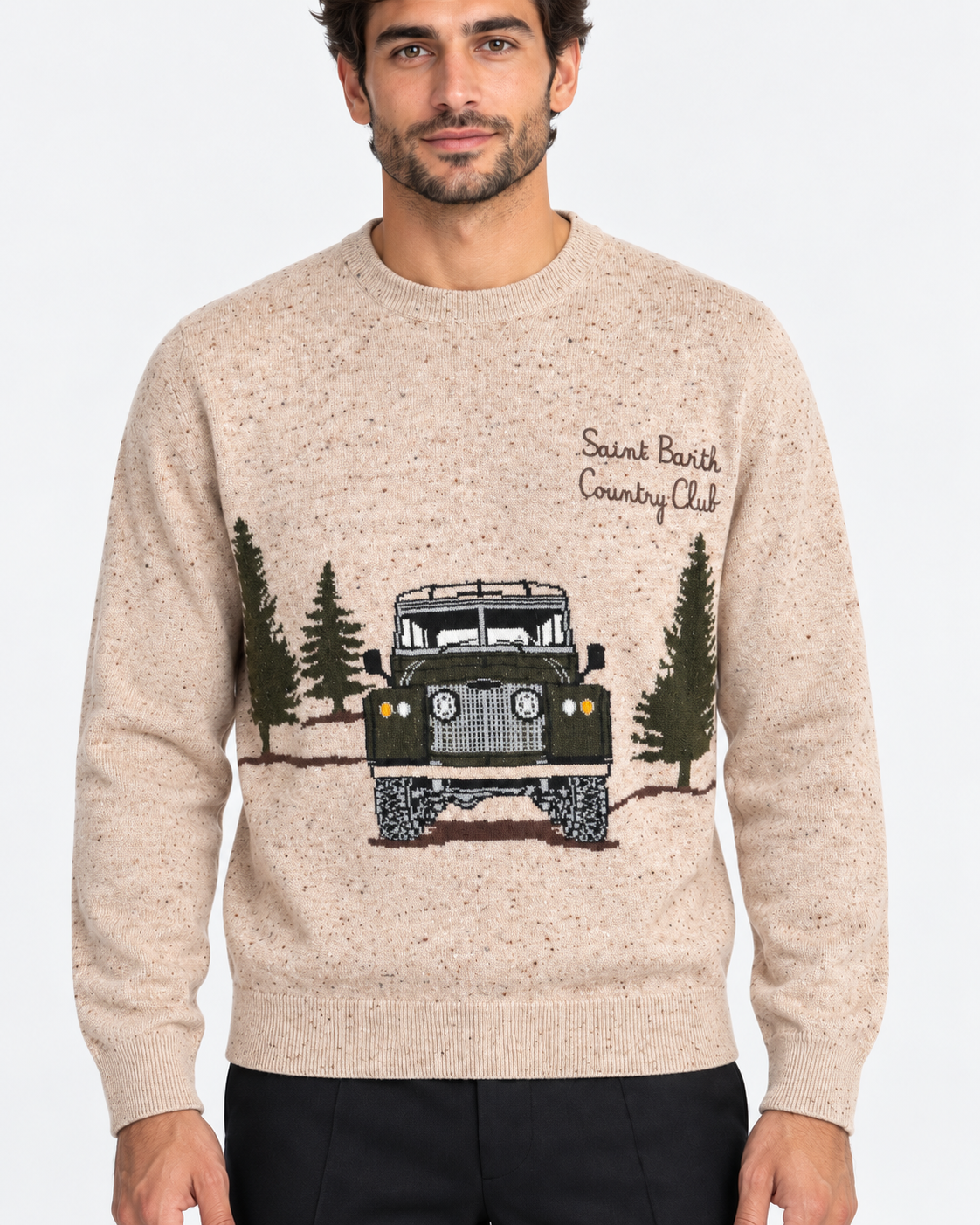 MC2 Saint Barth Maglia Uomo Country Club Beige