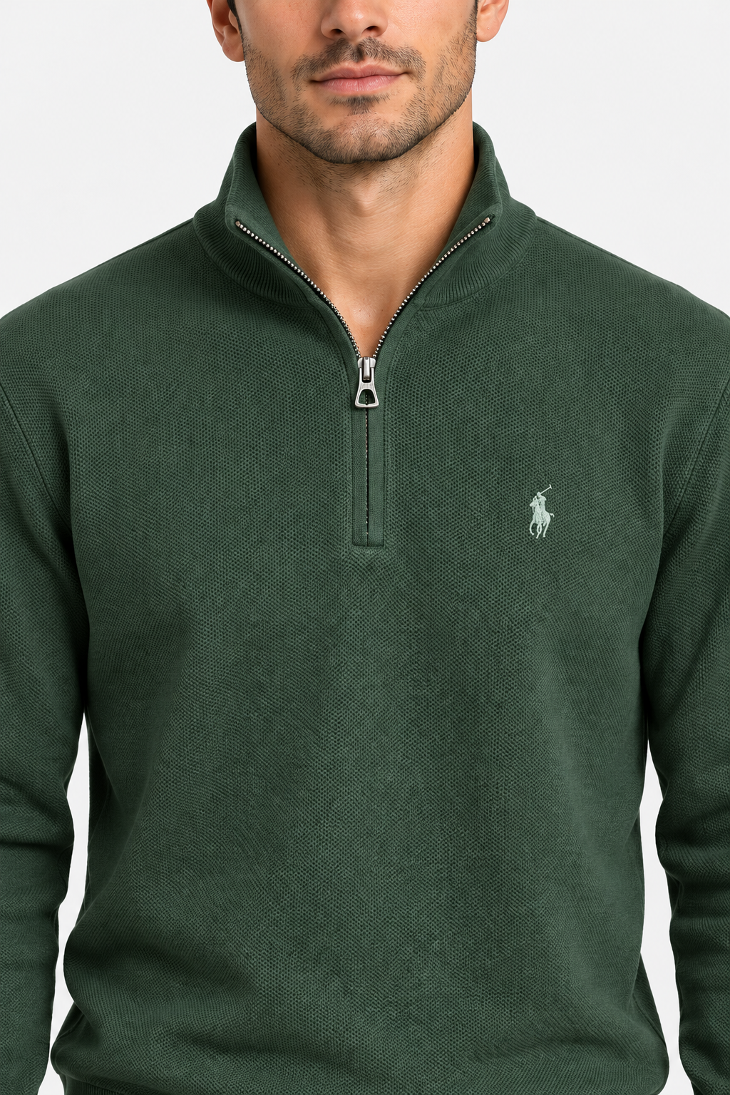 Polo Ralph Lauren Maglia Uomo con Zip a Nido d’Ape