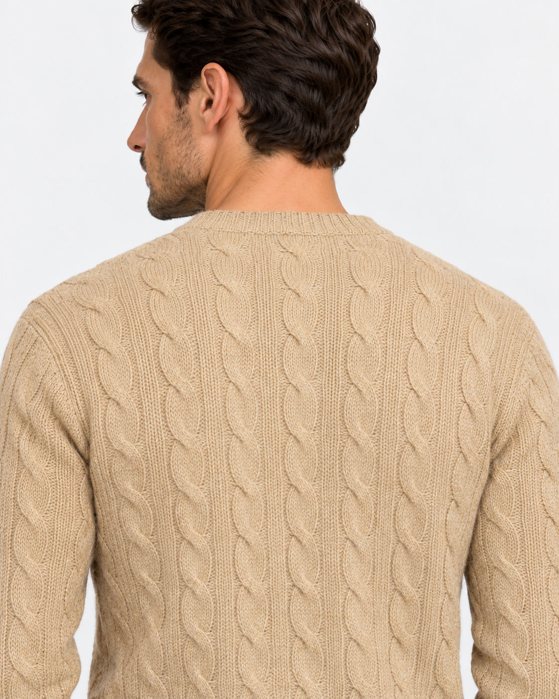 Brown wool and cashmere sweater