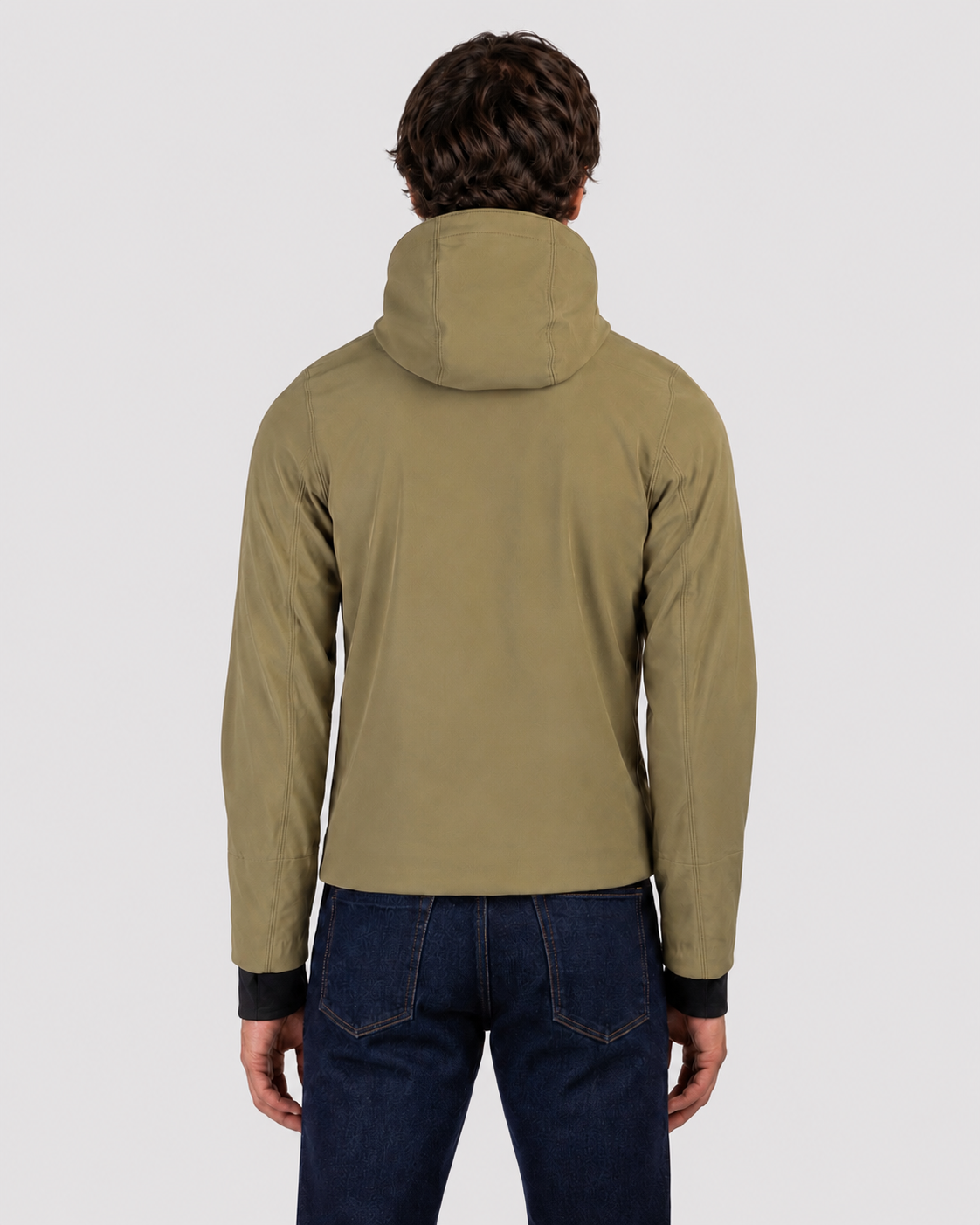 Giacca Jacko Bonded corta green army - blue depth