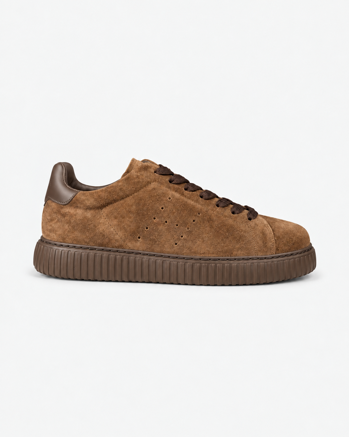 Hogan Sneakers uomo H-Stripes in pelle scamosciata marrone
