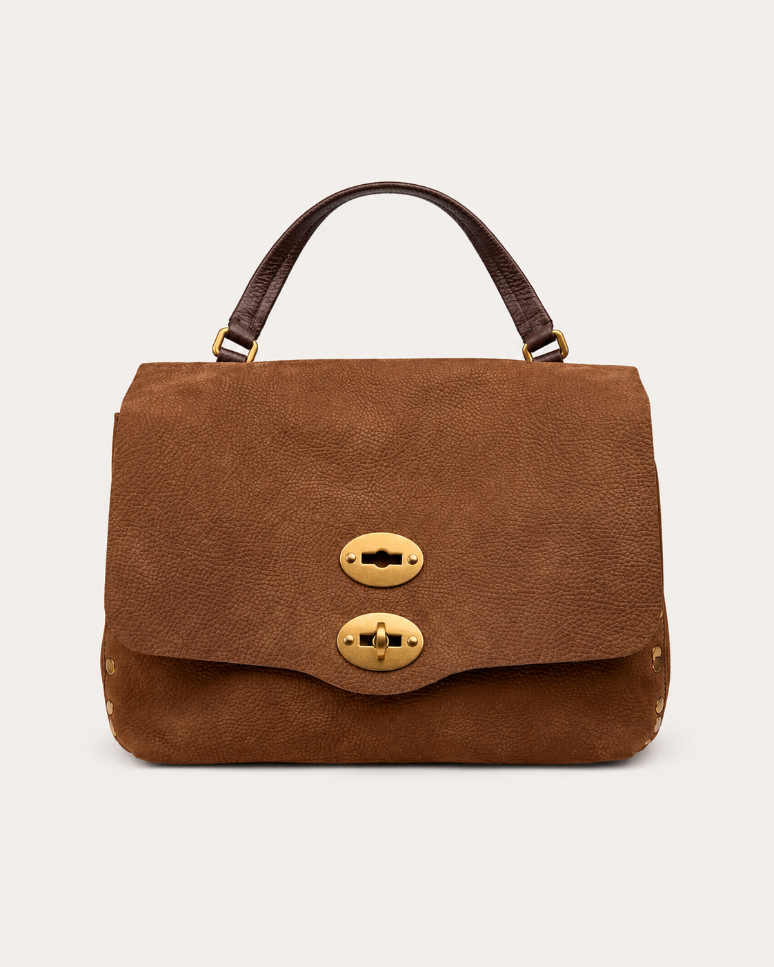 BORSA DONNA POSTINA® S IN NABUK BROWN TARTUFO DI NORCIA