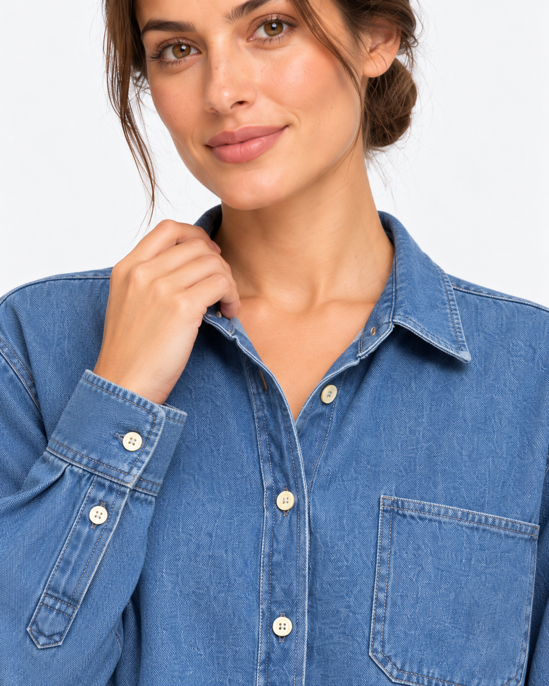 MC2 Saint Barth Camicia Donna Meredith in Denim Blu