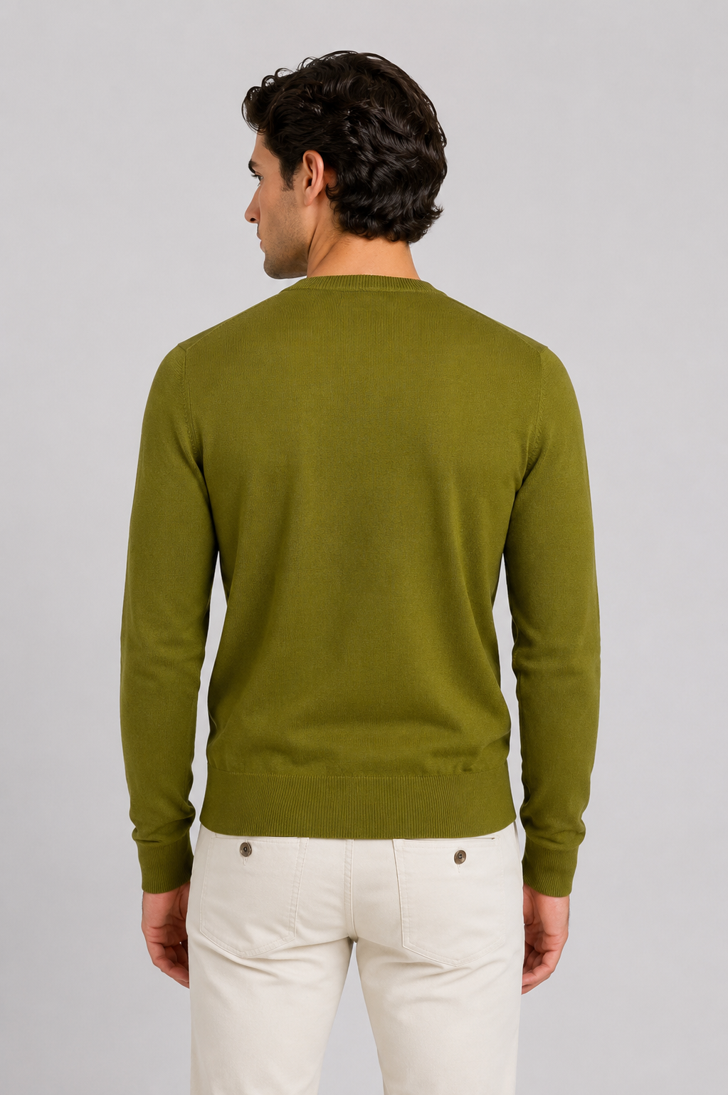 Maglia Sebastien merino green Guacamole