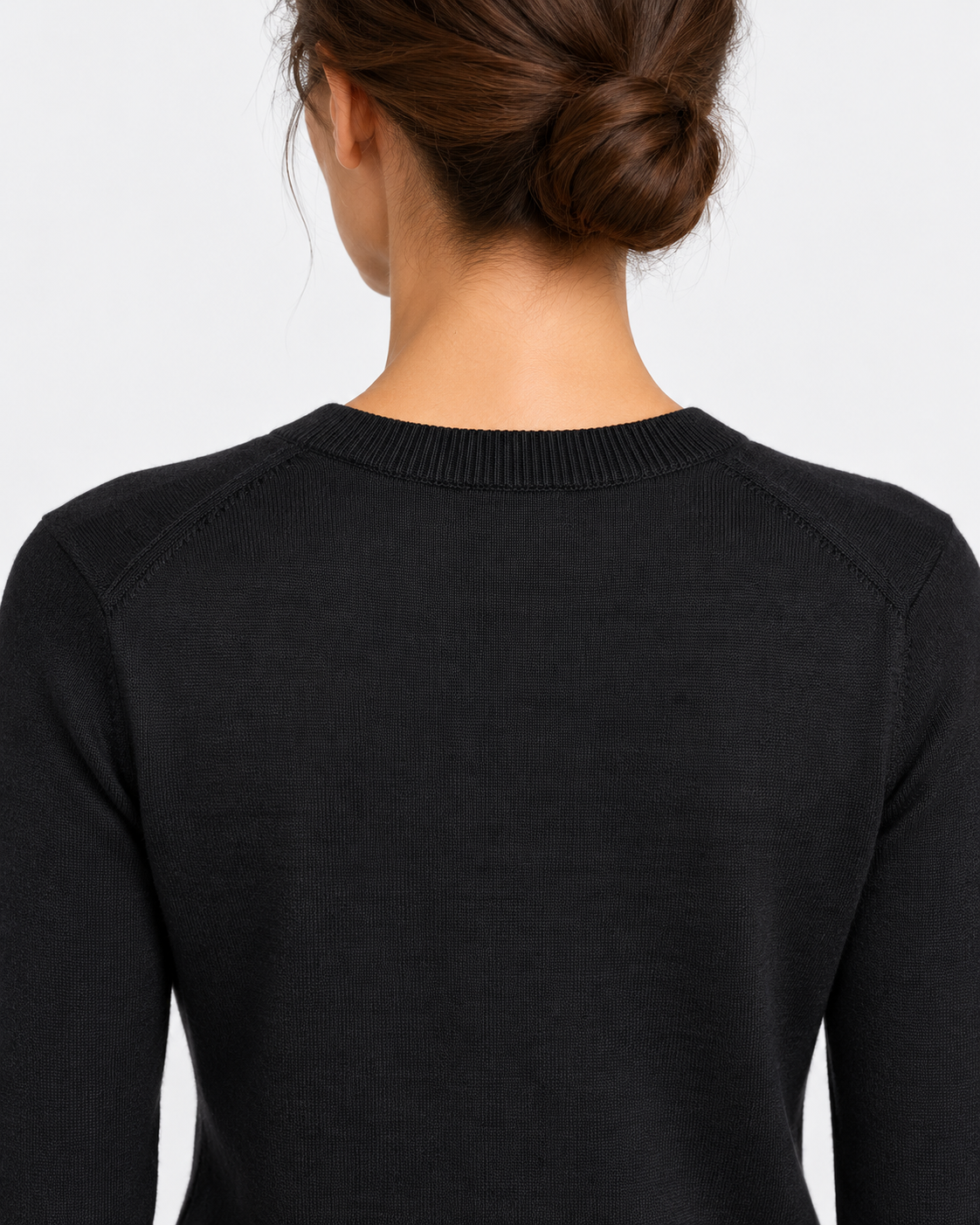 Polo Ralph Lauren Cardigan Donna Girocollo in Lana Nero