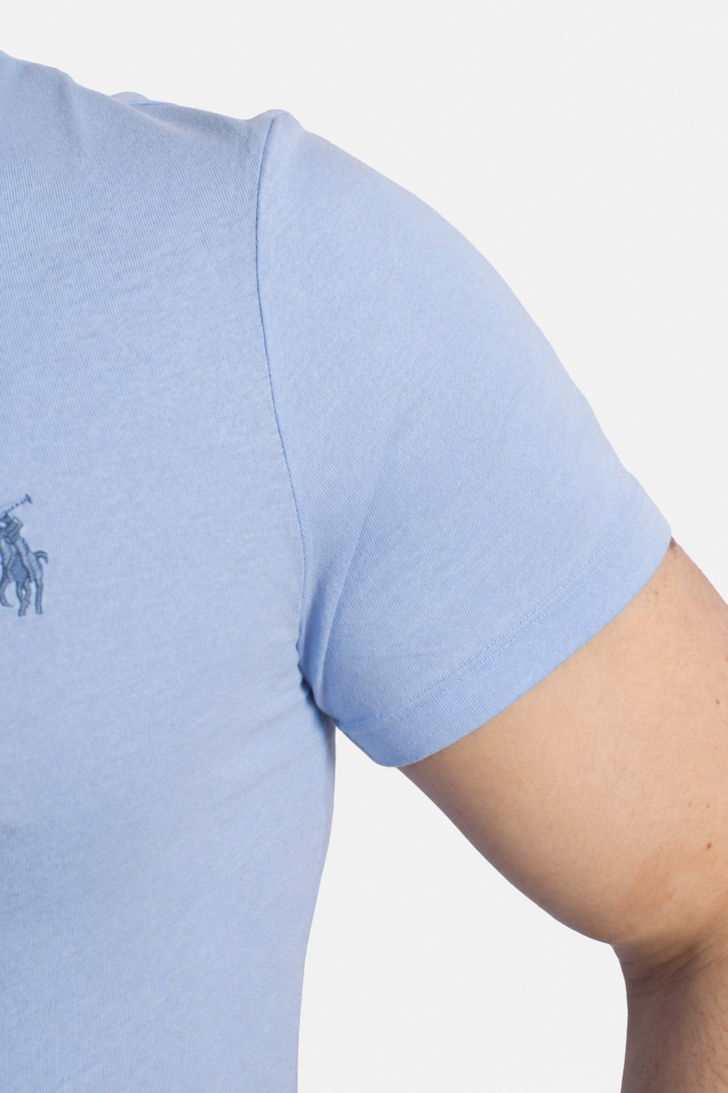Maglietta in jersey Custom Slim-Fit light blue