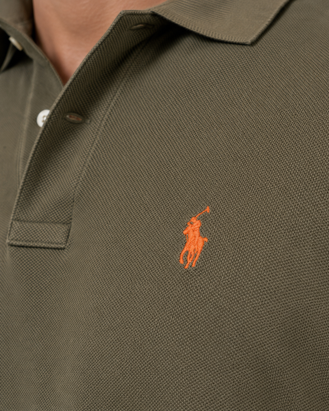 Polo iconica in piqué Custom Slim-Fit green