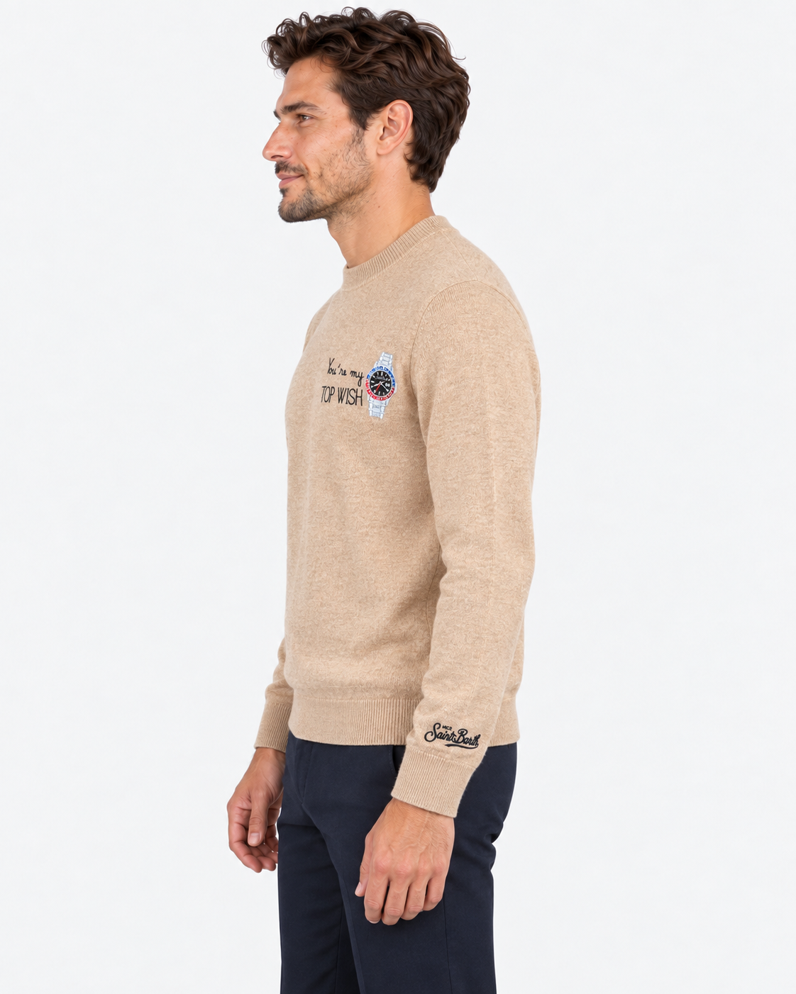 MC2 Saint Barth Maglia Uomo Top Wish Beige